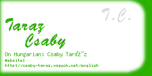 taraz csaby business card